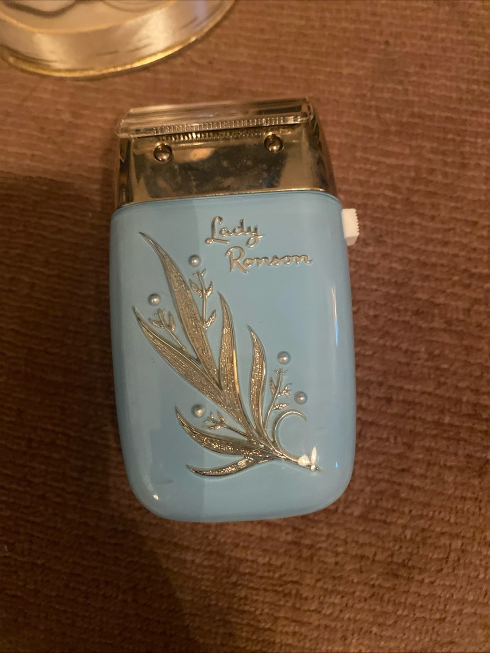 Vintage 1960s Lady Ronson Electric Shaver Blue w/ Case WORKING Mid Century
